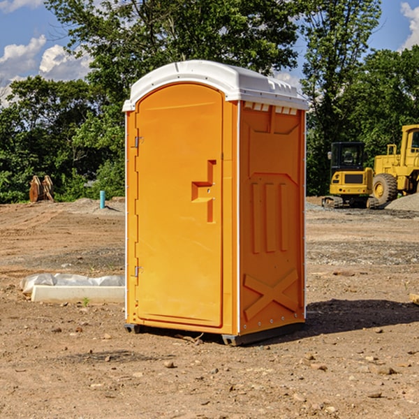 how often are the porta potties cleaned and serviced during a rental period in Bow Mar CO